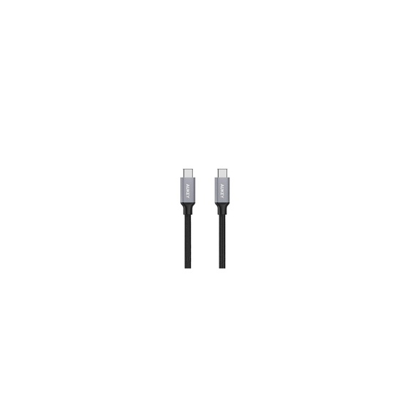 AUKEY Cable USB-C to USB-C, black CB-CD5 1.0m Nylon Alu