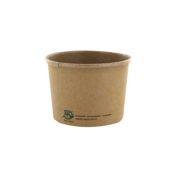 PAPSTAR Suppenschalen pure 87266 Frischfaser-Karton, BIO-beschichtet 25 Stück