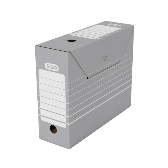 ELBA Tric Archivbox Grau 9,5 x 26,5 x 34 cm Wellpappe 50 Stück