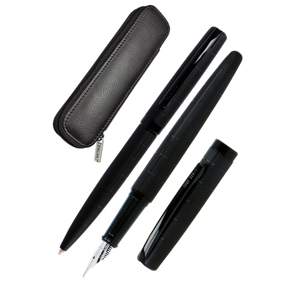 ONLINE Geschenkset Eleganza M 34573 black, Lederetui