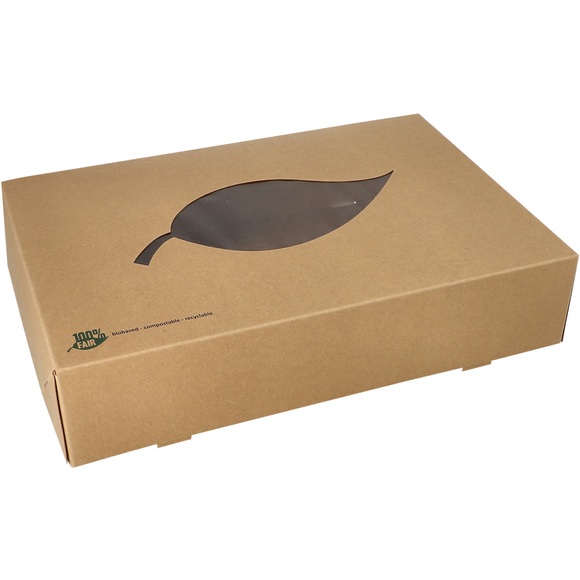 Papstar Transport und Catering Boxen Karton 80 mm x 357 mm x 247 mm Braun
