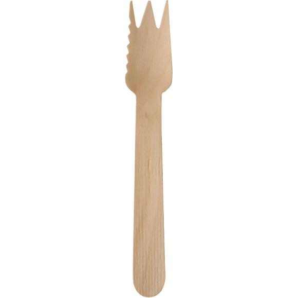 Papstar Kuchen- und Snackgabeln Pure Holz 140 mm 100 Stück