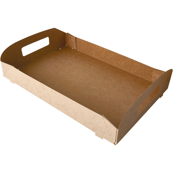Papstar Tragetablett Pure Pappe 457 mm x 307 mm Braun 10 Stück