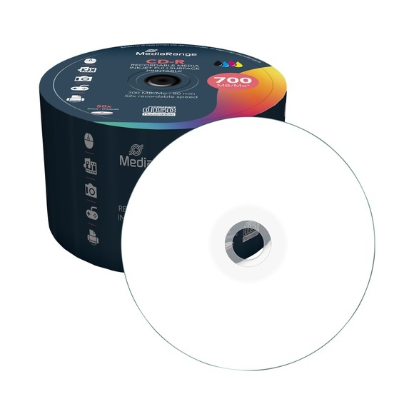 MediaRange CD-R 700MB 52x printable, 50er-Spindel