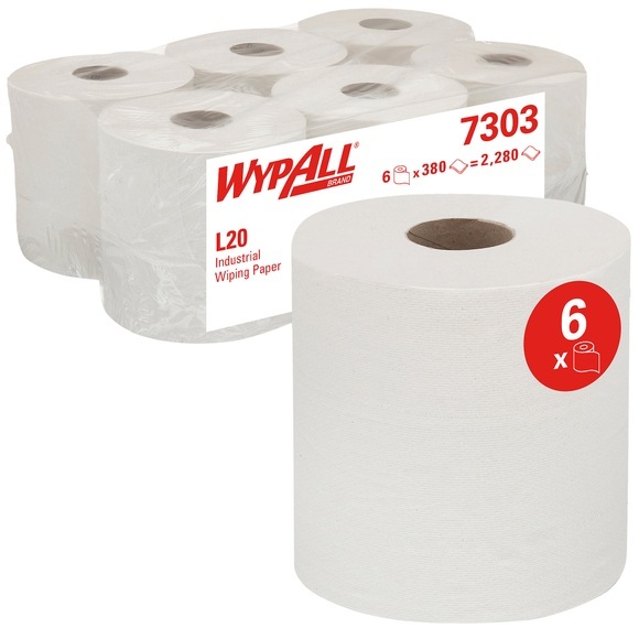 WYPALL Wischtuchrolle L20 2-lagig 6 Stück à 336 Blatt