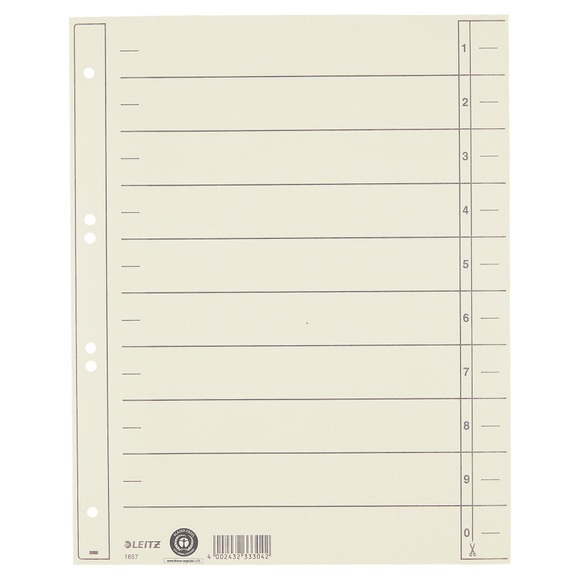 Leitz Trennblatt 16570011 DIN A4 200 g Karton chamois