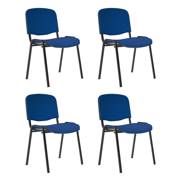Nowy Styl Stapelstuhl PLUS Stoff Blau 4 Stück