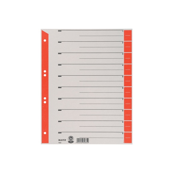 Leitz Trennblatt 16520025 DIN A4 230 g Karton rot