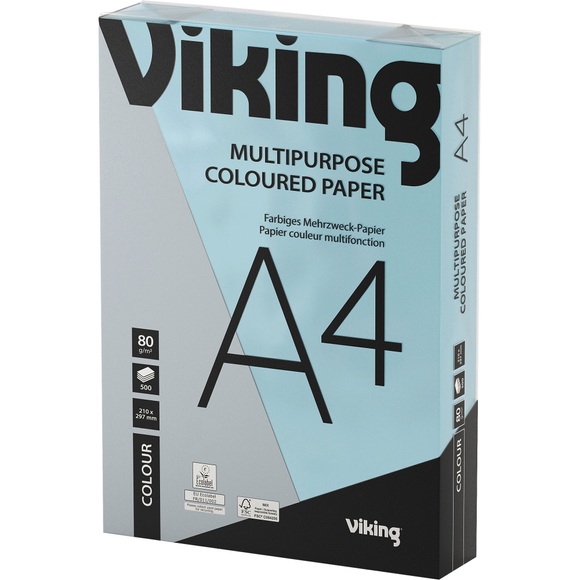 Office Depot Farbiges Kopier-/ Druckerpapier DIN A4 80 g/m² Pastellblau 500 Blatt