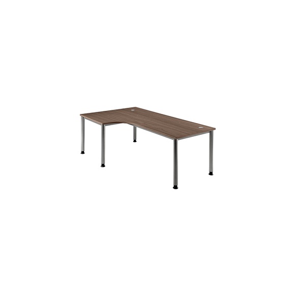 Hammerbacher Schreibtisch Matrix Nussbaum 2.000 x 1.200 x 760 x 680 - 760 mm
