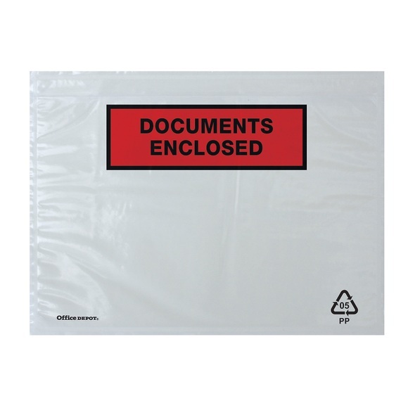 Office Depot Dokumententaschen C5 229 (B) x 162 (H) mm selbstklebend, bedruckt 250 Stück