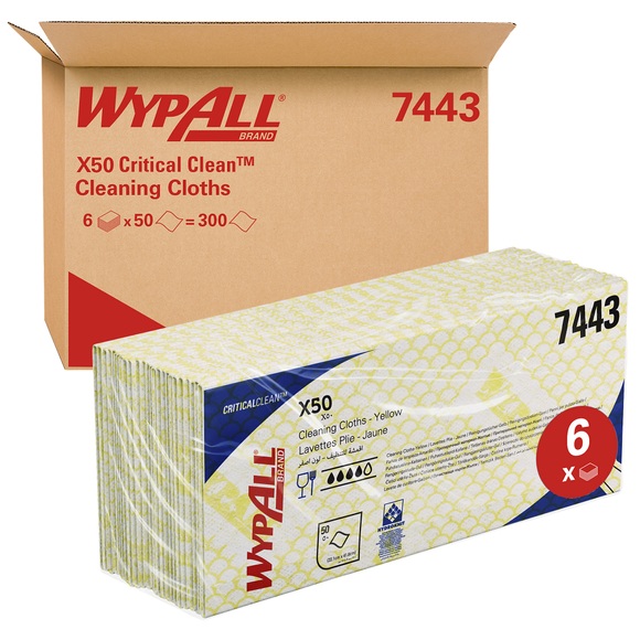 HYDROKNIT Wischtücher WYPALL X50, Interfold, HxB 416 x 245 mm, gelb