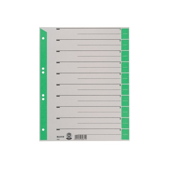 Leitz Trennblatt 16520055 DIN A4 230 g Karton grün