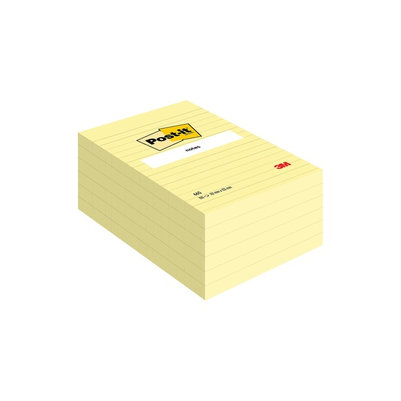 Post-it Haftnotizen 102 x 152 mm Kanariengelb 6 Blöcke à 100 Blatt