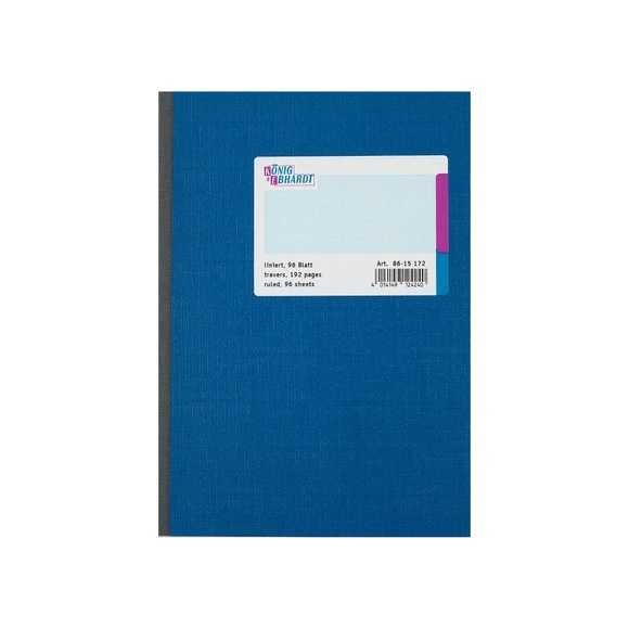 König & Ebhardt Notizbuch Kladde 8615172 liniert Blau Anzahl der Blätter: 96 DIN A5
