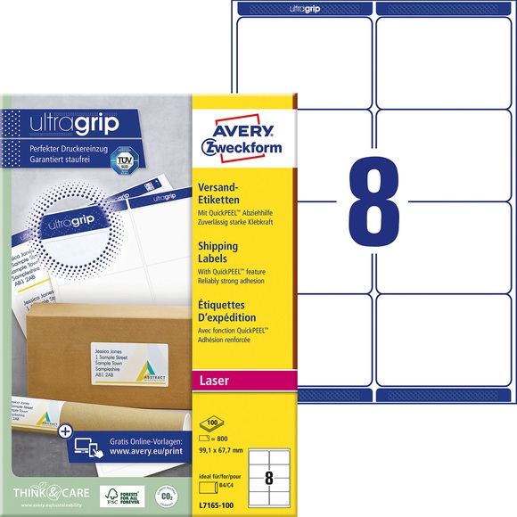 Avery L7165-100 selbstklebende Etikette