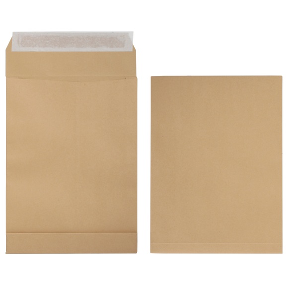Office Depot Versandtaschen 120 g/m² Braun Ohne Fenster Abziehstreifen 230 x 310 mm 25 Stück