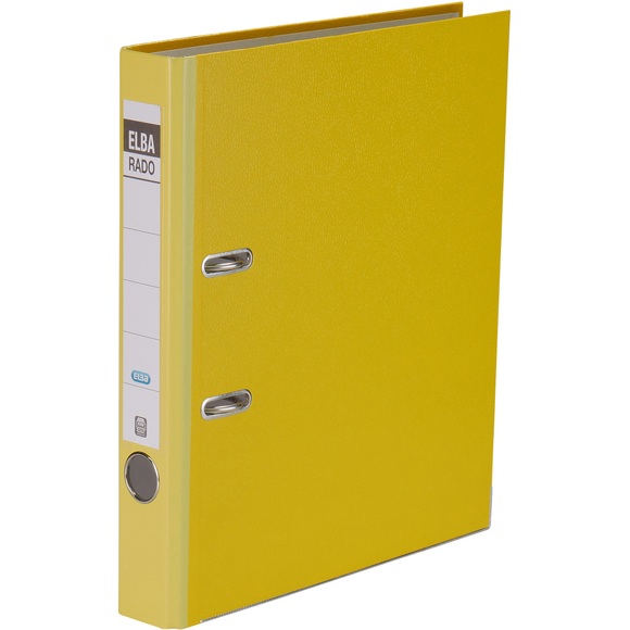 ELBA Rado Star Brilliant Ordner DIN A4 50 mm Gelb 2 Ringe Rado Star Karton, PP (Polypropylen) Matt