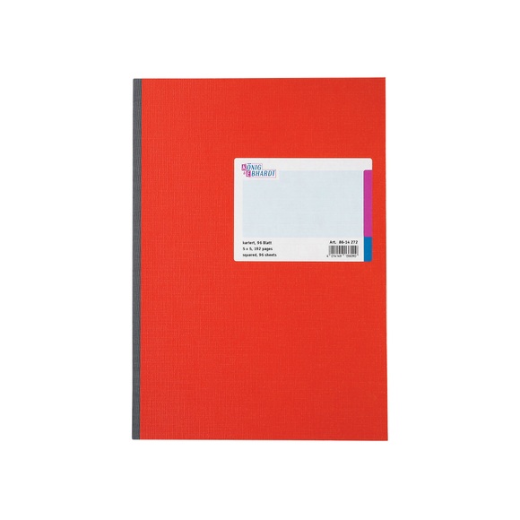 König & Ebhardt Notizbuch Kladde 8614272-600SB96 kariert Rot Anzahl der Blätter: 96 DIN A4