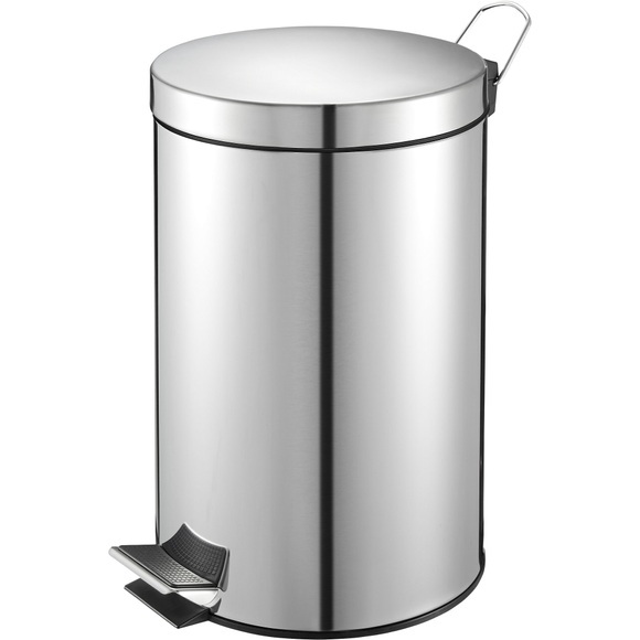 Vepa Bins Metall Abfalleimer 24,8 x 40 cm Silber