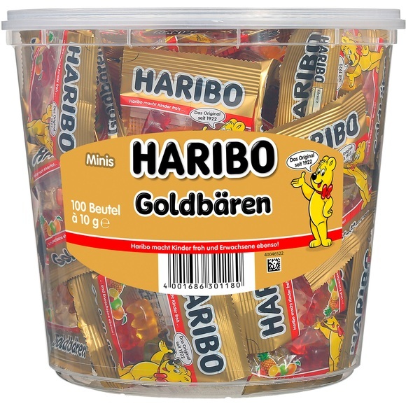 HARIBO Goldbären, Minibeutel, 100 Stück
