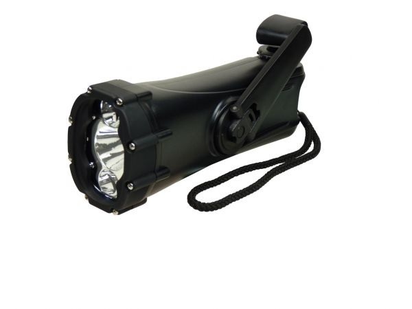 POWERplus Dynamo LED wasserdichte Taschenlampe mit Notladegerät für Handy