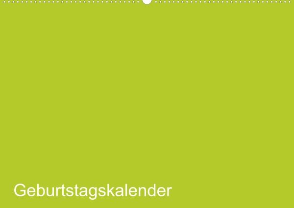 Bastel-Geburtstagskalender grün / Geburtstagskalender (Wandkalender 2022 DIN A2 quer): Der elegante
