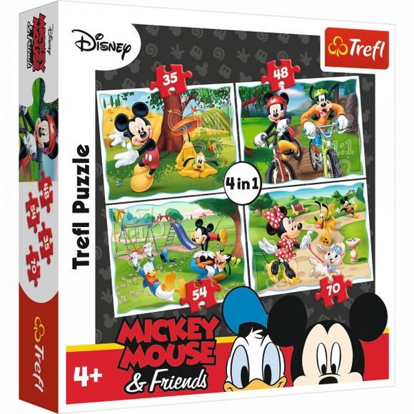 Jumbo - Puzzle Mickey Mouse & Friend 4 in 1 - 207 Teile