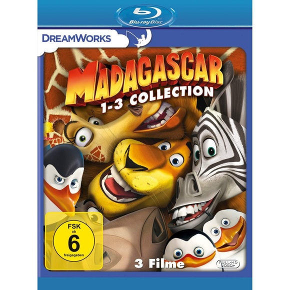 Madagascar 1-3 Collection, 3 Blu-ray