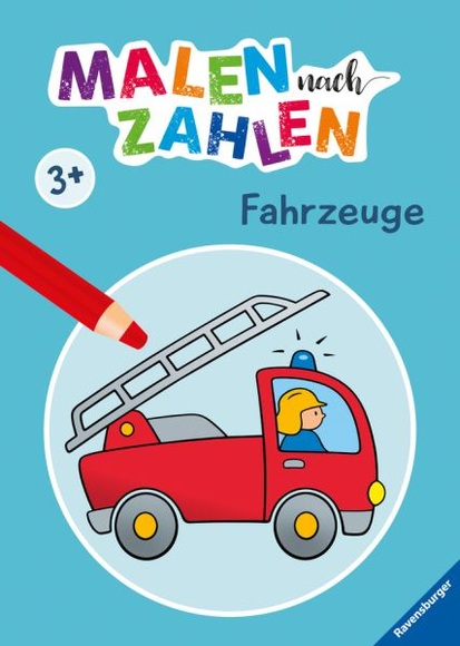 Malen nach Zahlen ab 3 Jahren: Fahrzeuge