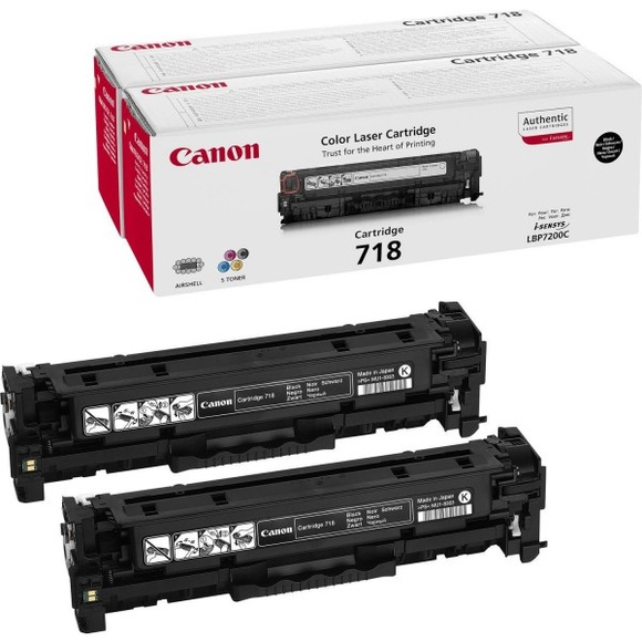 Original Tonerpatronen Twinpack XL schwarz Canon 2662B005, 718