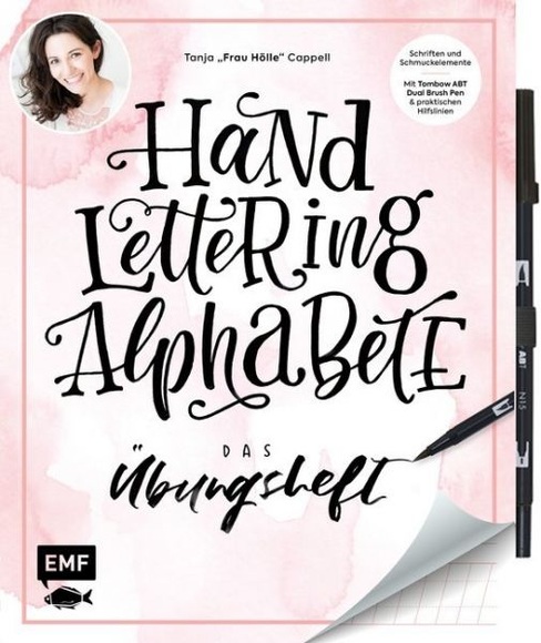Handlettering Alphabete - Das Übungsheft, mit Stift (Original Tombow ABT Dual Brush Pen)