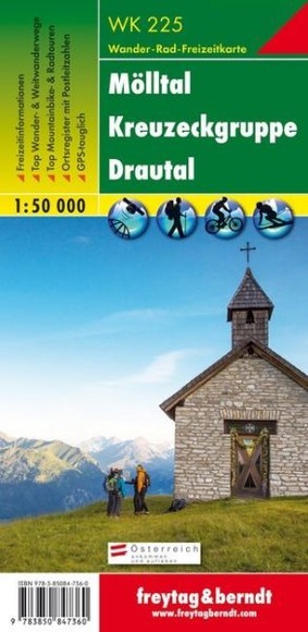 Freytag & Berndt Wander-, Rad- und Freizeitkarte Mölltal, Kreuzeckgruppe, Drautal