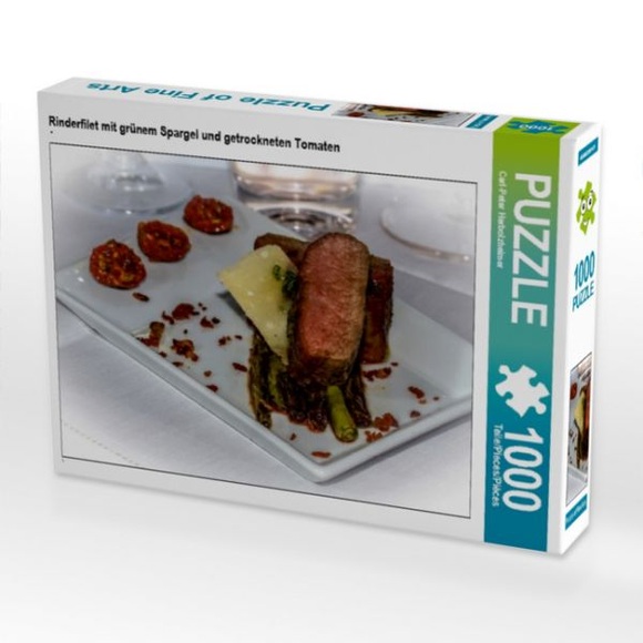Rinderfilet mit grünem Spargel und getrockneten Tomaten (Puzzle)