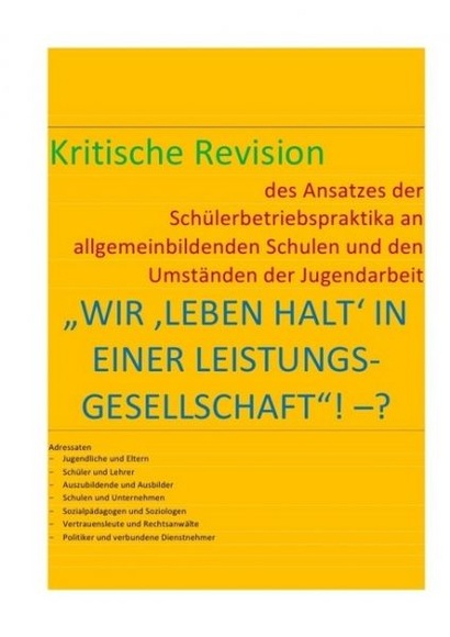 WIR 'LEBEN HALT' IN EINER LEISTUNGS-GESELLSCHAFT