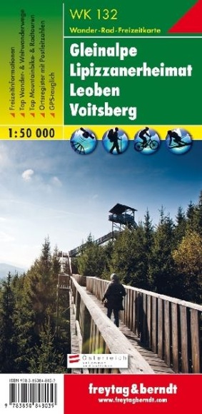 Freytag & Berndt Wander-, Rad- und Freizeitkarte Gleinalpe, Lippizanerheimat, Leoben, Voitsberg