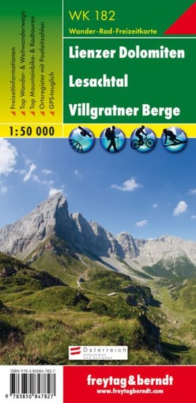 Freytag & Berndt Wander-, Rad- und Freizeitkarte Lienzer Dolomiten, Lesachtal, Villgratner Berge