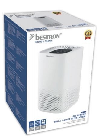 Bestron AIRP100UV Luftreiniger 100m3/h, weiss