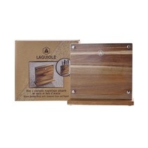 Laguiole Messerblock aus Akazienholz und Glas (ohne Messer)