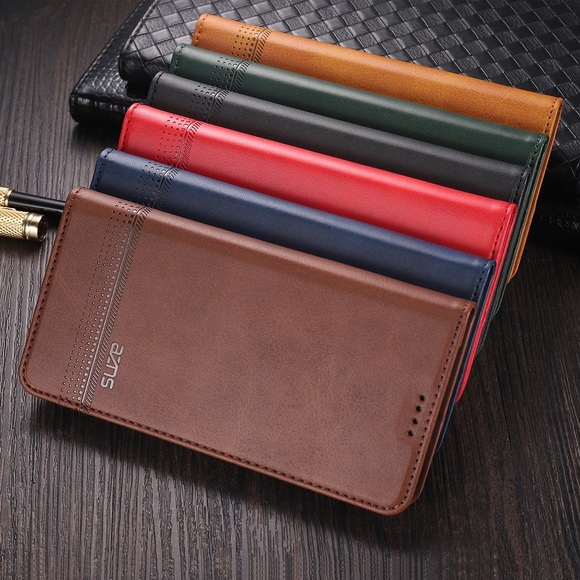 iPhone 12 Mini Tasche / Hülle im Leder-Look Braun