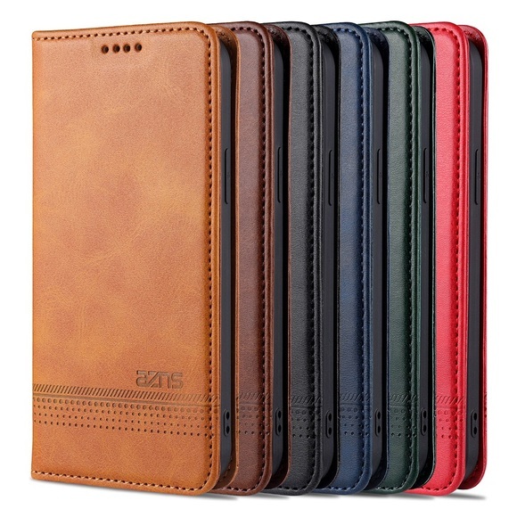 iPhone 12 Pro Max Tasche / Hülle im Leder-Look Schwarz