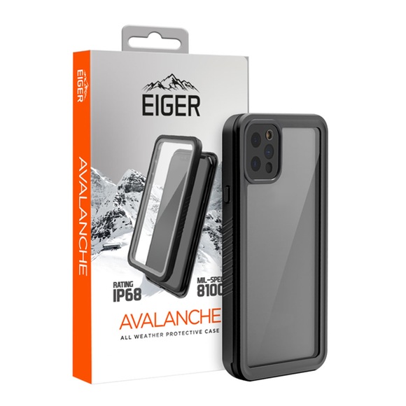 Eiger - iPhone 12 Pro Avalanche Case Wasserfeste Outdoor Schutz Hülle IP68 (EGCA00278) - Schwarz