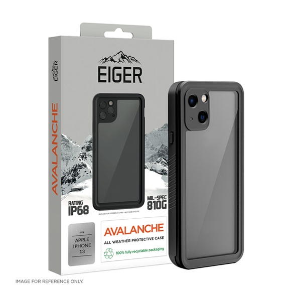 Eiger - iPhone 13 Avalanche Case Wasserfeste Outdoor Schutz Hülle IP68 (EGCA00322) - Schwarz