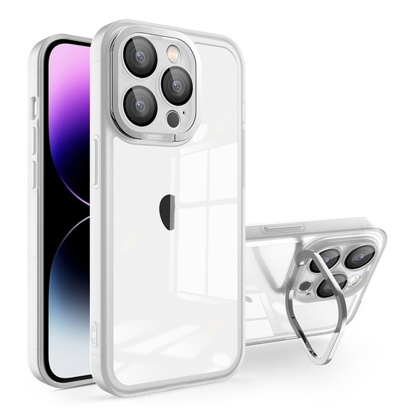 Transparente MagSafe Hülle mit Ständerfunktion für iPhone 15 Plus