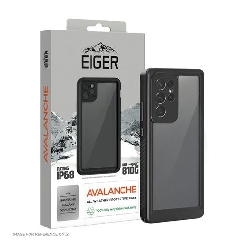 Eiger - Samsung Galaxy S22 Ultra 5G Avalanche Case Wasserfeste Outdoor Schutz Hülle IP68 (EGCA00351) - Schwarz