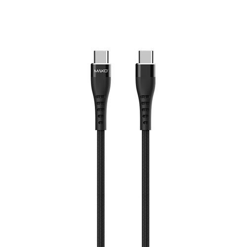 Mako 1m 60W USB-C Nylon Kabel Schwarz