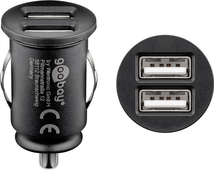 Goobay 12W Dual USB-A Auto Ladegerät