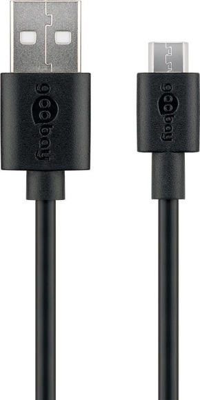Goobay 1m USB-A auf Micro-USB Kabel Schwarz