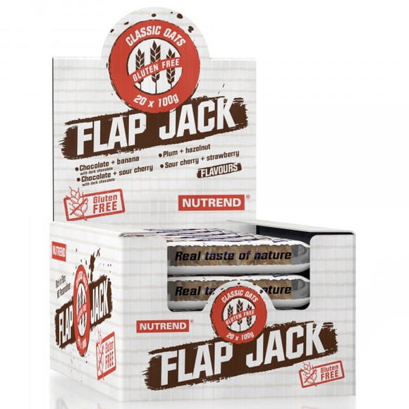 NUTREND FLAPJACK GLUTEN FREE, 20x100g, Chocolate + Banana with dark chocolate