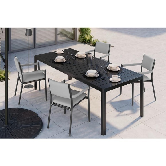 Gartentisch Hanoi Anthrazit Aluminium